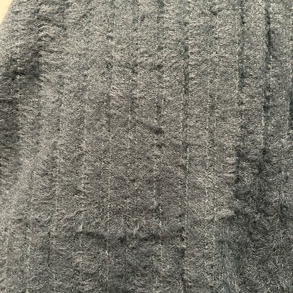 SO Evergreen/Teal Fuzzy Ribbed Crewneck Sweater - Picture 2 of 5